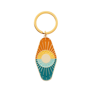 Sun And Sea Enamel Keychain