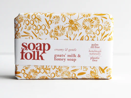 SOAP FOLK - Goats Milk & Honey Soap Bar