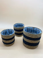 Seagrass woven basket pots