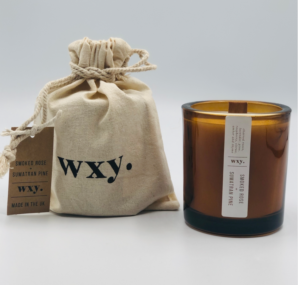wxy - Amber 5oz Candle - Smoked Rose & Sumatran Pine